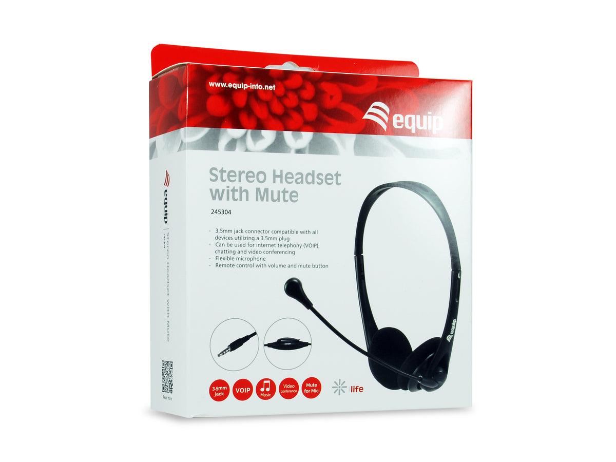 Equip Stereo-Headset mit Stummschaltung