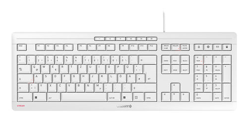 CHERRY STREAM KEYBOARD, Kabelgebundene Tastatur, hellgrau, USB (QWERTZ - DE)