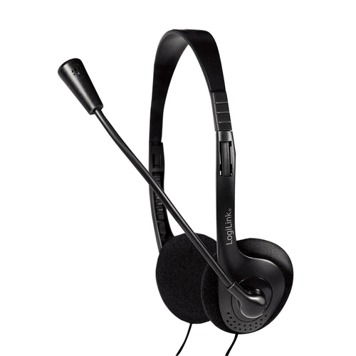 LogiLink HS0052 Kopfhörer & Headset Kabelgebunden Kopfband Büro/Callcenter Schwarz