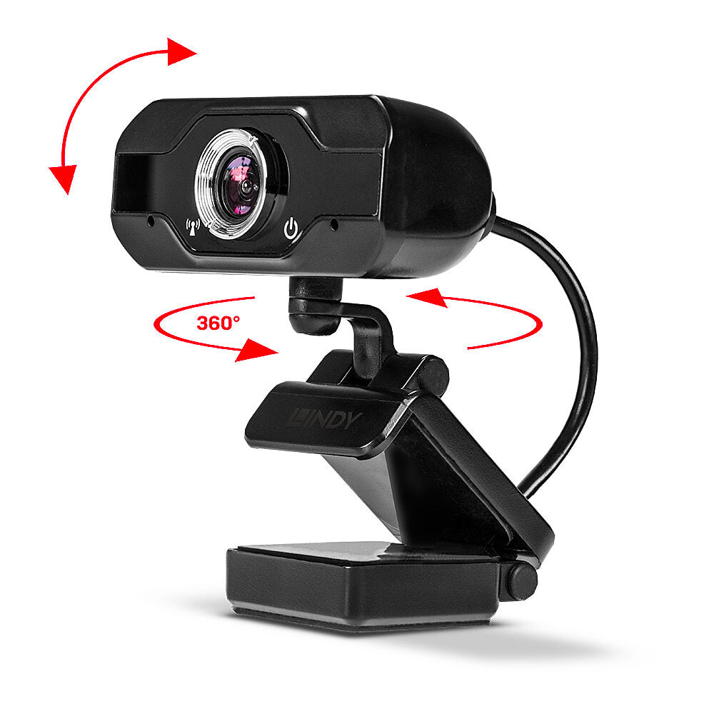 Lindy 43300 Webcam 1920 x 1080 Pixel USB 2.0 Schwarz