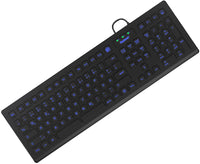KeySonic KSK-8031INEL-B (DE) Hygienetastatur, Industrietastatur, USB, Beleuchtung, schwarz
