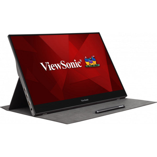 Viewsonic TD1655 Computerbildschirm 39,6 cm (15.6") 1920 x 1080 Pixel Full HD LED Touchscreen Multi-Nutzer Schwarz, Silber