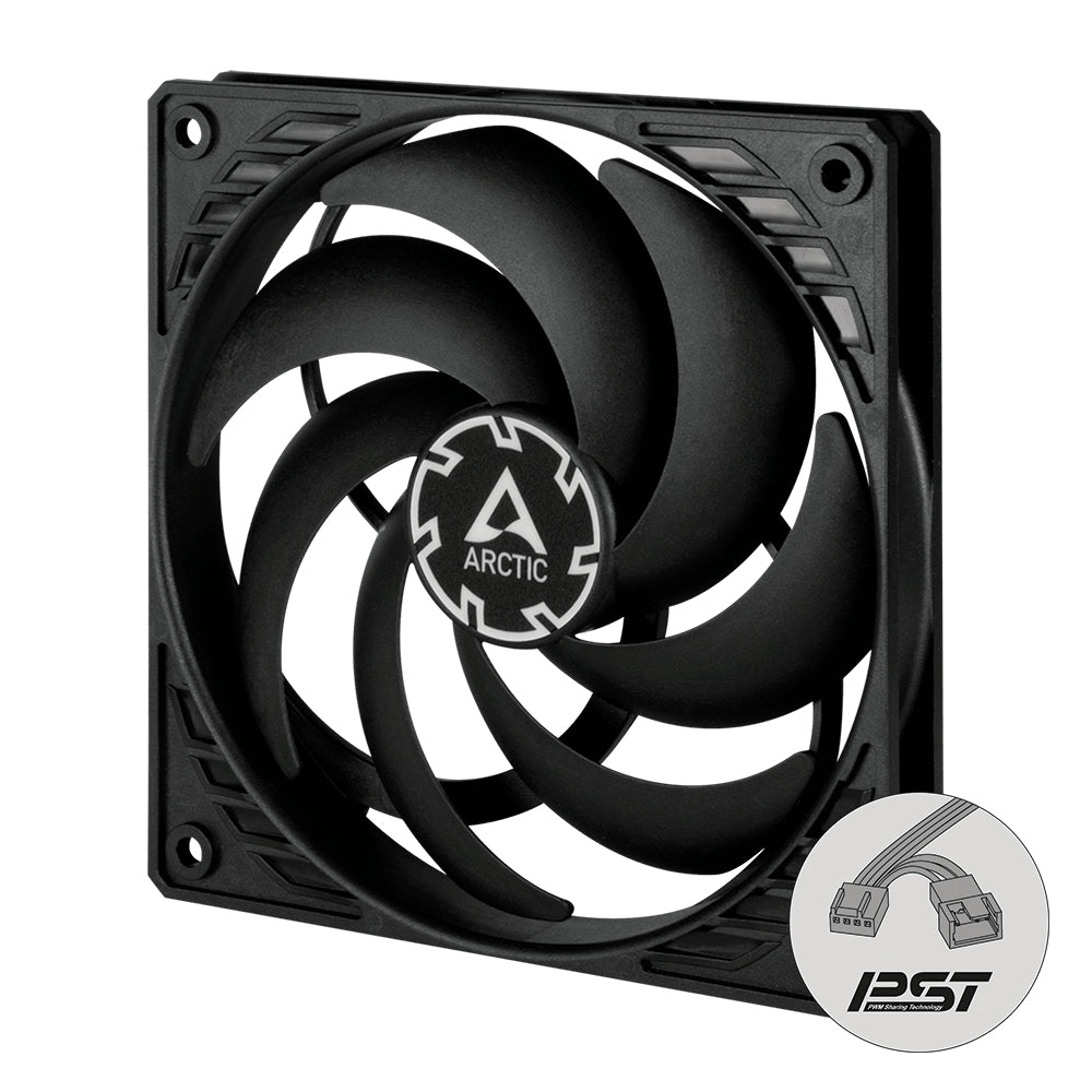 ARCTIC P12 Slim PWM PST 120 mm PWM Lüfter optimiert für statischen Druck mit integriertem Y-Kabel