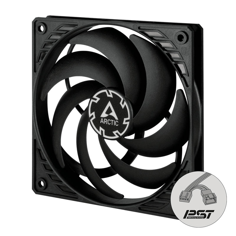 ARCTIC P12 Slim PWM PST 120 mm PWM Lüfter optimiert für statischen Druck mit integriertem Y-Kabel