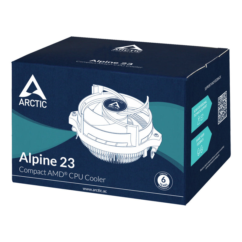 ARCTIC Alpine 23 - Compact AMD CPU-Cooler Prozessor Luftkühlung 9 cm Aluminium, Schwarz 1 Stück(e)
