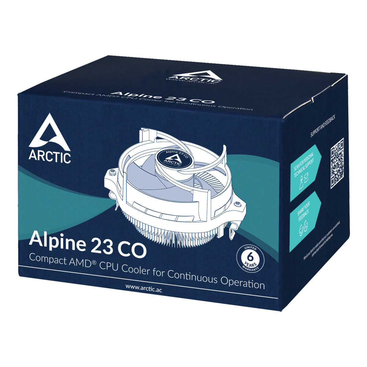 ARCTIC Alpine 23 CO - Kompakter AMD CPU-Kühler für den Dauerbetrieb