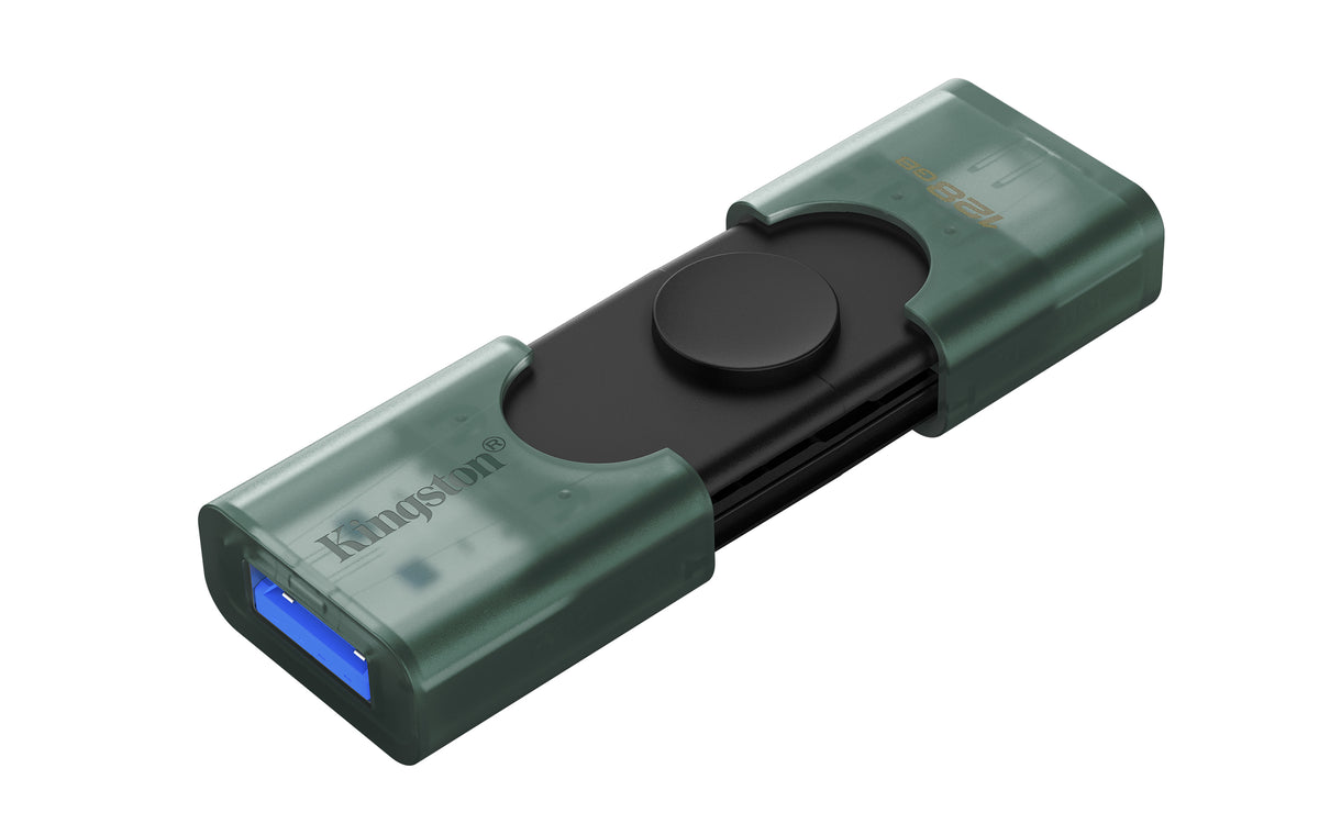 Kingston Technology DataTraveler DuoG2 USB-Stick 128 GB USB Type-A / USB Type-C 3.2 Gen 1 (3.1 Gen 1) Schwarz, Grün