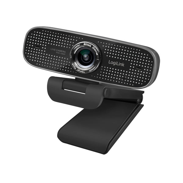 Webcam LogiLink de conférence HD-USB, 100°, double micro, mise au point manuelle