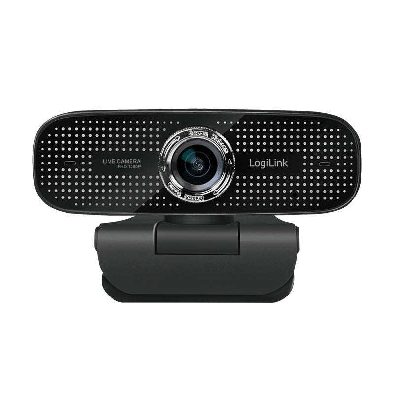 LogiLink Konferenz HD-USB-Webcam, 100°, Dual-Mikrofon, manueller Fokus
