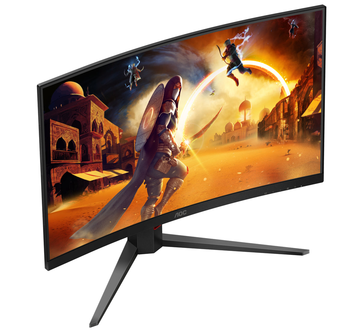 AOC G4 C32G4Z Computerbildschirm 80 cm (31.5") 1920 x 1080 Pixel Full HD LCD Schwarz, Rot