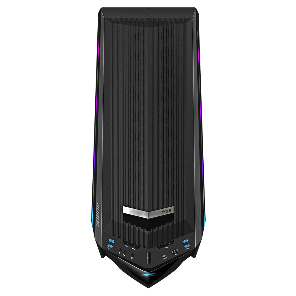 GIGABYTE AORUS C700 GLASS PC-Gehäuse – Full-Tower, unterstützt bis zu E-ATX & 420-mm-Radiatoren, vorinstallierte 5x 120-mm-Lüfter, USB 3.1 Typ-C, RGB Fusion