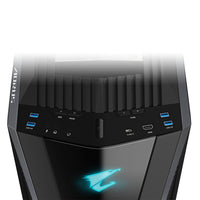 GIGABYTE AORUS C700 GLASS PC-Gehäuse – Full-Tower, unterstützt bis zu E-ATX & 420-mm-Radiatoren, vorinstallierte 5x 120-mm-Lüfter, USB 3.1 Typ-C, RGB Fusion