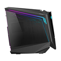 GIGABYTE AORUS C700 GLASS PC-Gehäuse – Full-Tower, unterstützt bis zu E-ATX & 420-mm-Radiatoren, vorinstallierte 5x 120-mm-Lüfter, USB 3.1 Typ-C, RGB Fusion