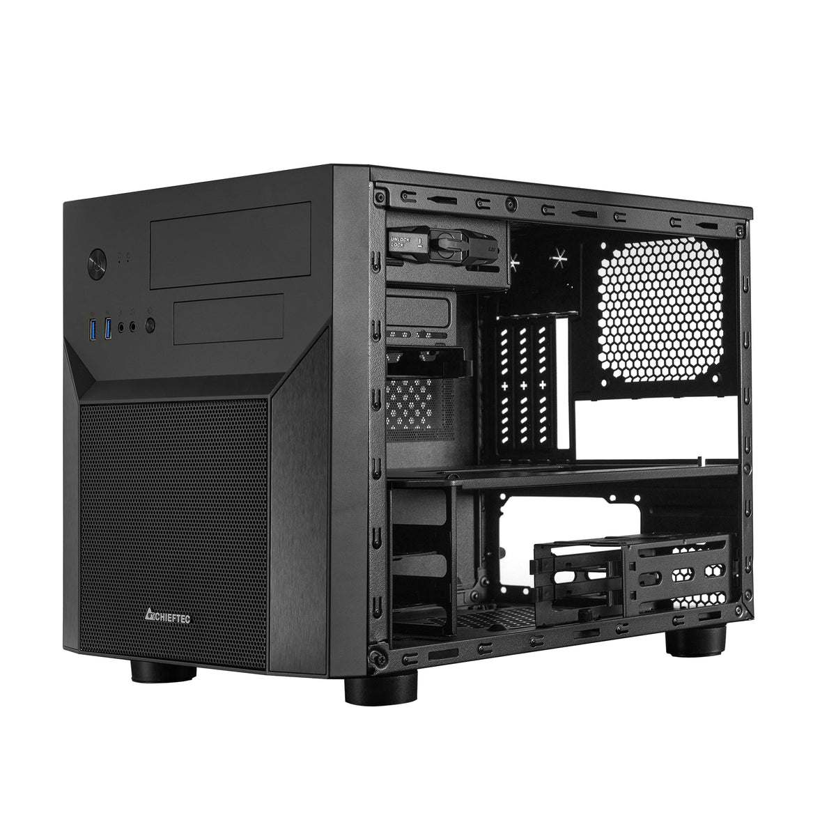 Chieftec CI-02B-OP Computer-Gehäuse Cube Schwarz