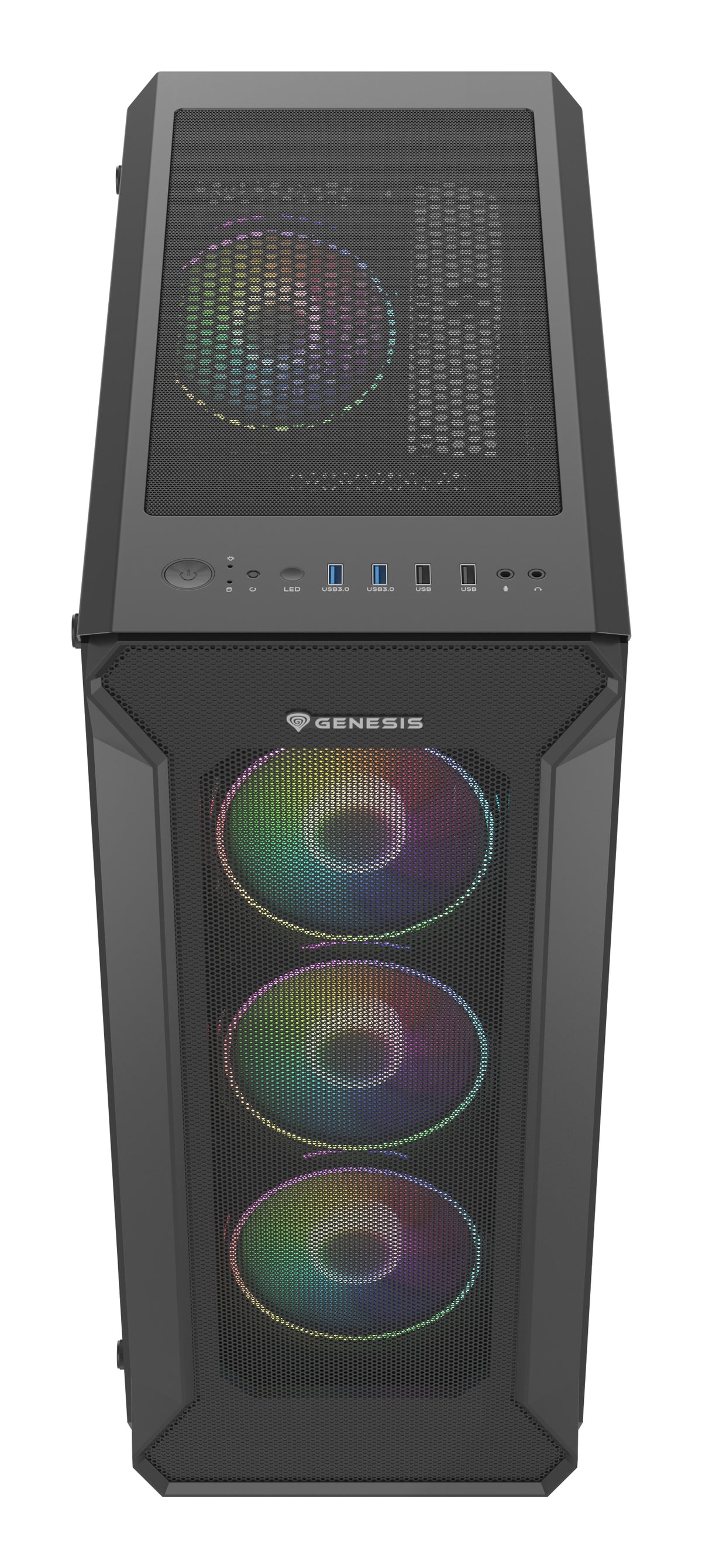 GENESIS Irid 505 ARGB Midi Tower Schwarz, Transparent