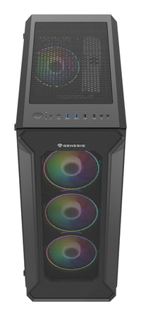 GENESIS Irid 505 ARGB Midi Tower Schwarz, Transparent