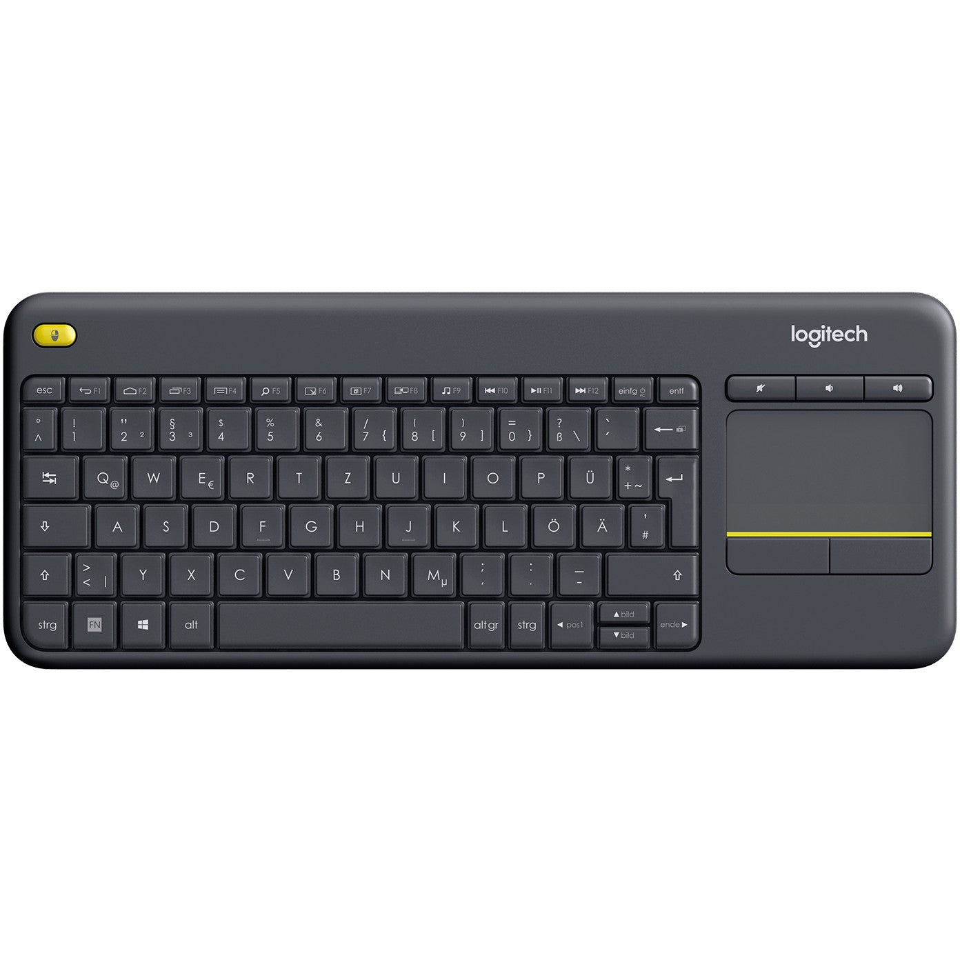Logitech K400 Plus wireless Touch black QWERTZ DE
