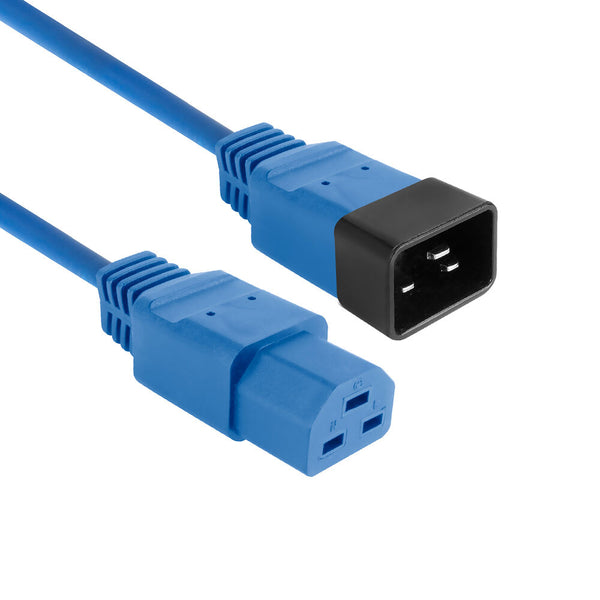 ACT Netzkabel C20 - C21 IEC60320 blau 3 m