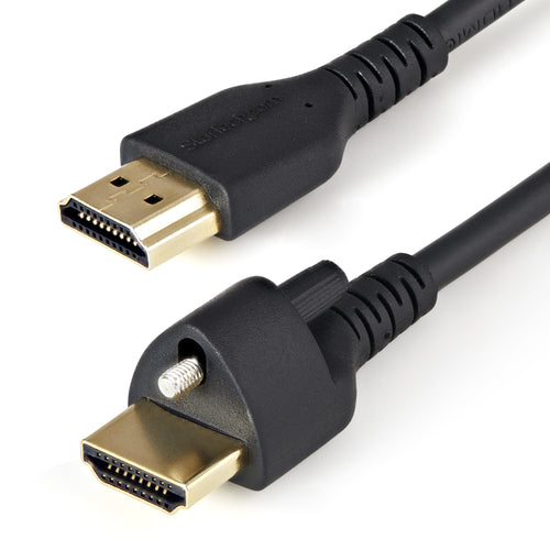StarTech 1m HDMI Cable with Locking Screw 4K 60Hz HDR High Speed 2.0 Monitor Ethernet M/M