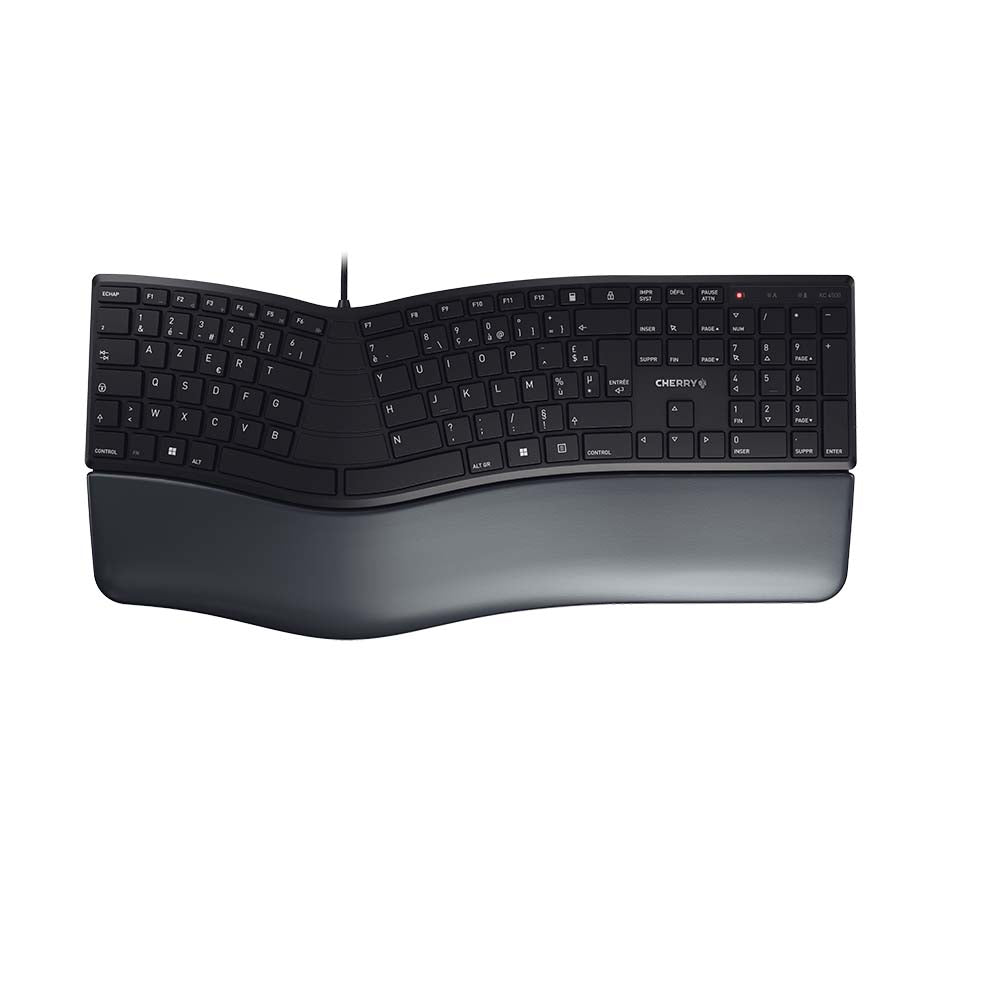 CHERRY KC 4500 ERGO Tastatur Universal USB AZERTY Französisch Schwarz