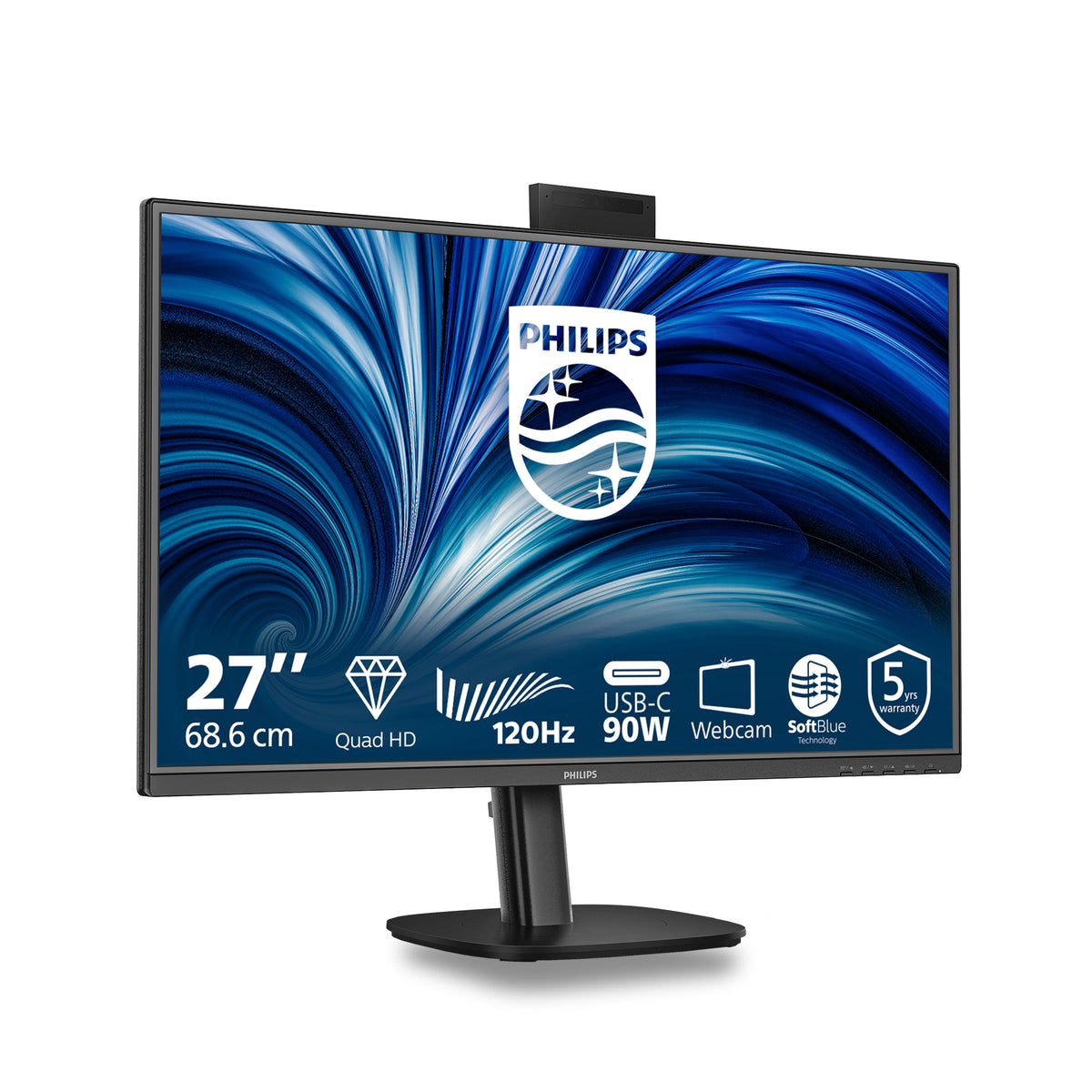 Philips 3000 series 27B2U3601H/00 Computerbildschirm 68,6 cm (27") 2560 x 1440 Pixel Quad HD LCD Schwarz