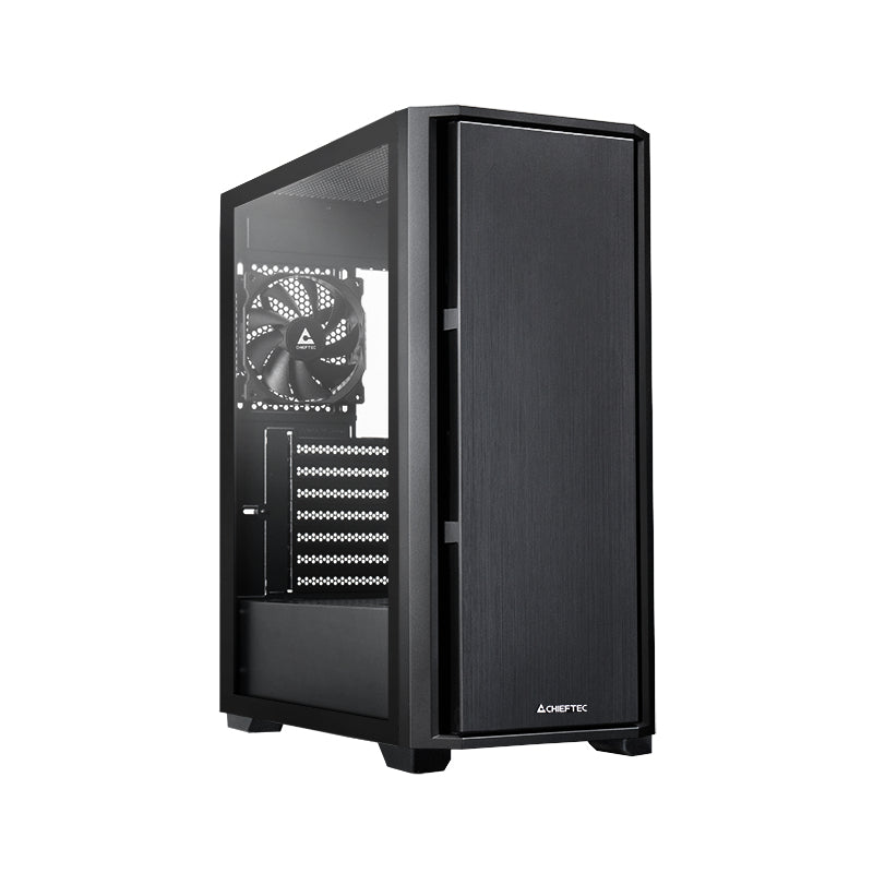 Chieftec AS-02B-TG-OP Computer-Gehäuse Midi Tower Schwarz