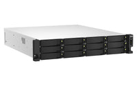QNAP TS-h1887XU-RP NAS Rack (2U) Intel Xeon E E-2334 16 GB DDR4 0 TB QuTS hero Schwarz, Weiß