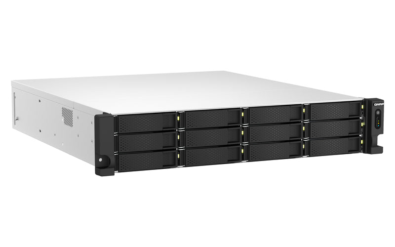 QNAP TS-h1887XU-RP NAS Rack (2U) Intel Xeon E E-2334 16 GB DDR4 0 TB QuTS hero Schwarz, Weiß