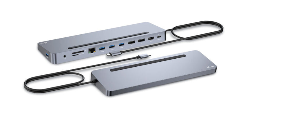 i-tec USB-C Metal Ergonomic 3x 4K Display Docking Station + Power Delivery 100W