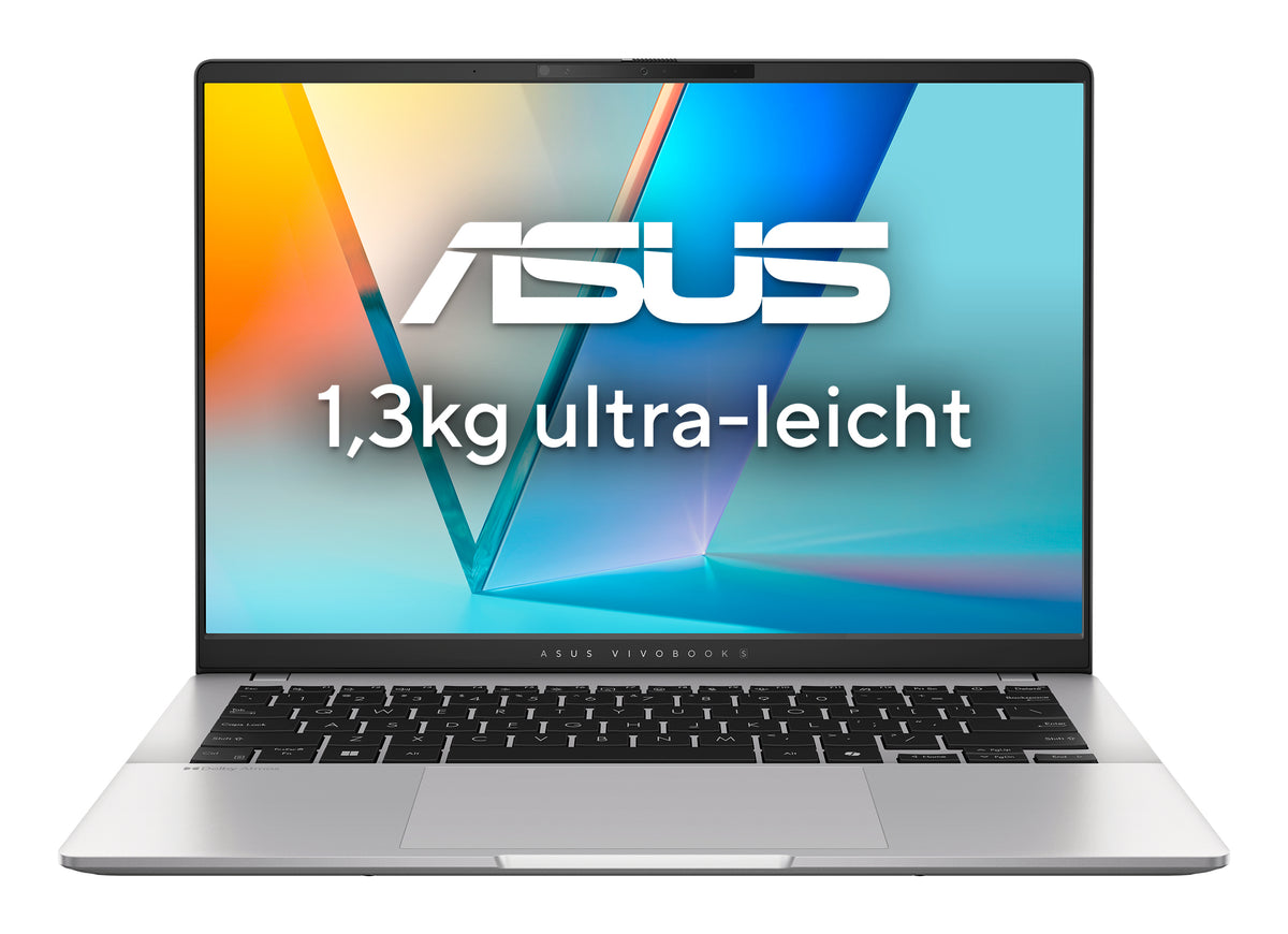 ASUS Vivobook S14 OLED S5406SAL-SF315W Copilot+ PC Intel Core Ultra 5 226V Laptop 35,6 cm (14") WUXGA 16 GB LPDDR5x-SDRAM 512 GB SSD Wi-Fi 7 (802.11be) Windows 11 Home Silber QWERTZ Deutsch