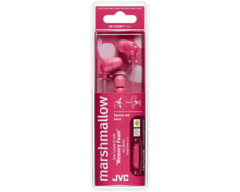 JVC HA-FX38M-P-E Kopfhörer Kabelgebunden im Ohr Anrufe/Musik Pink