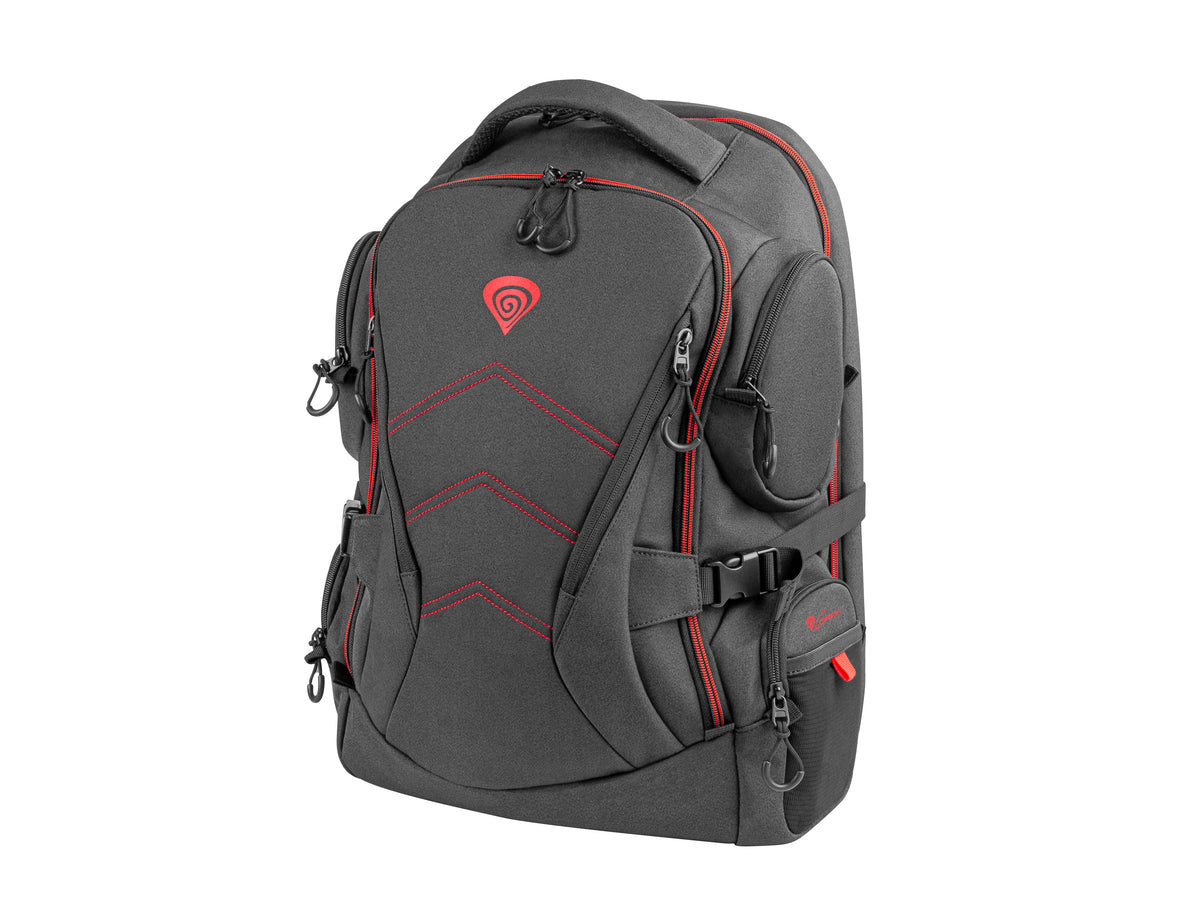 GENESIS Pallad 550 43,9 cm (17.3") Rucksack Schwarz, Rot
