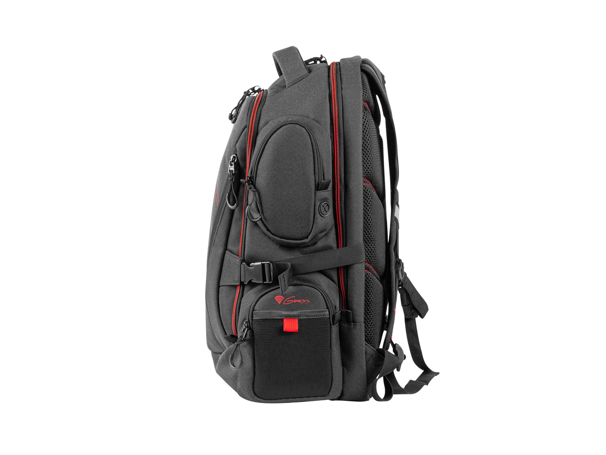 GENESIS Pallad 550 43,9 cm (17.3") Rucksack Schwarz, Rot
