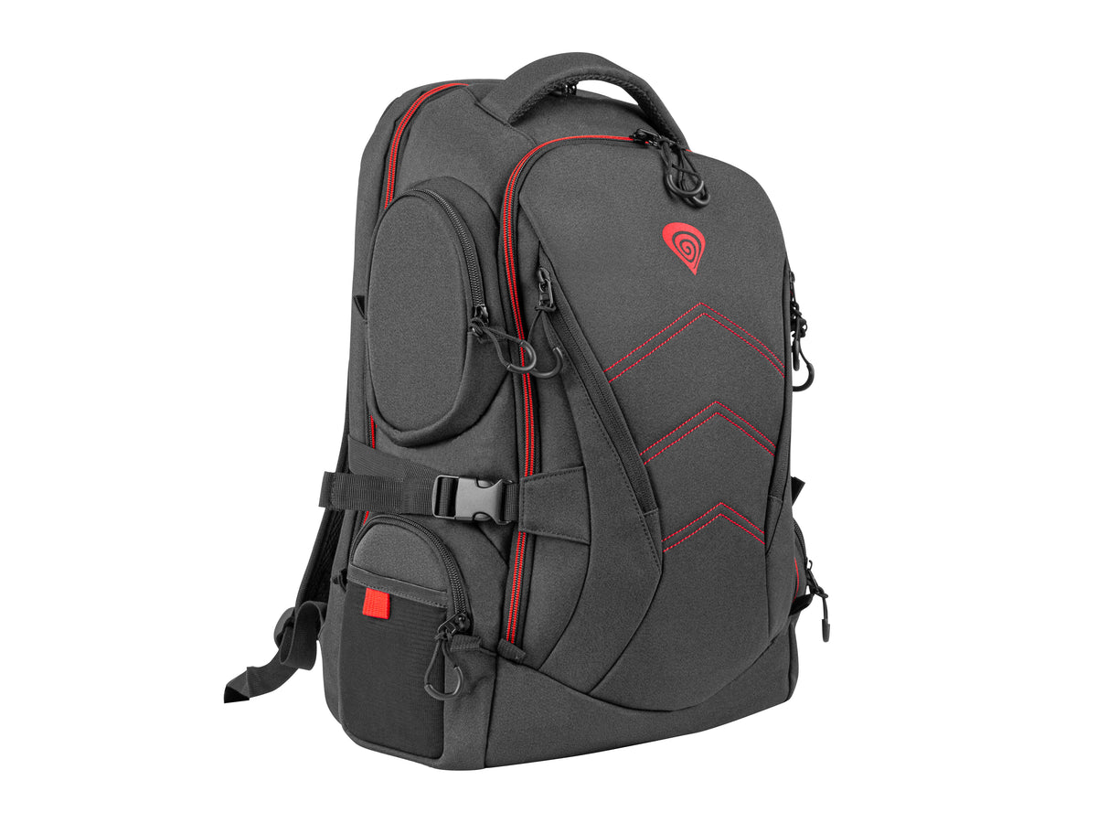 GENESIS Pallad 550 43,9 cm (17.3") Rucksack Schwarz, Rot