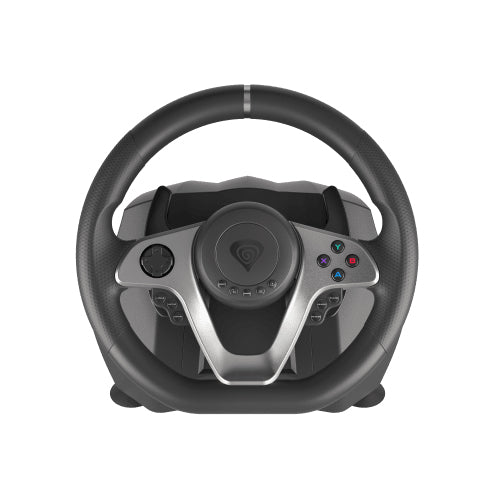 GENESIS Seaborg 400 Schwarz, Silber USB Lenkrad + Pedale Nintendo Switch, PC, PlayStation 4, Playstation 3, Xbox 360, Xbox One, Xbox One S, Xbox One X