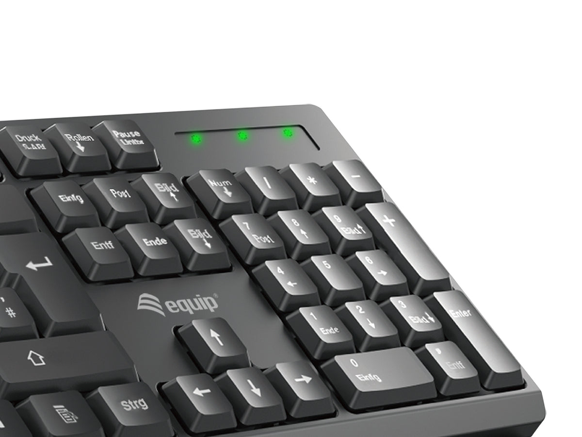 Equip Kabelloses Tastatur- und Mausset, DE Layout (QWERTZ)