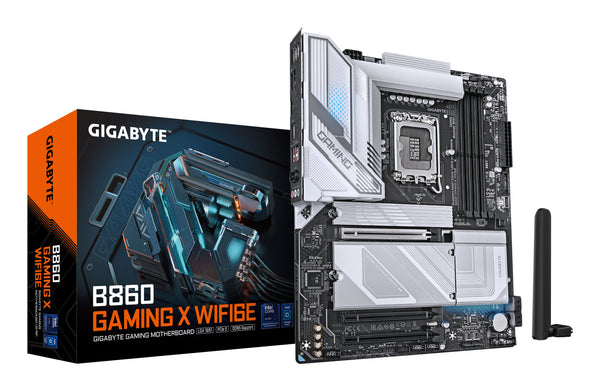 GIGABYTE B860 GAMING X WIFI6E Mainboard - Intel Core Ultra CPUs, 12+1+2+1 Phasen VRM, bis zu 9066MHz DDR5, 1xPCIe 5.0 + 2xPCIe 4.0 M.2, 2,5 GbE LAN, WIFI 6E, USB4