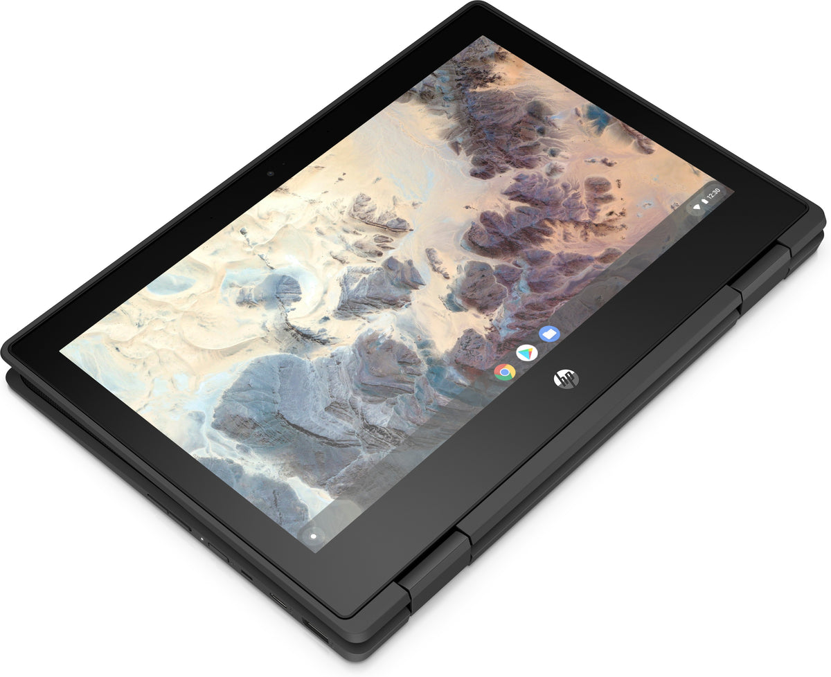 HP Chromebook x360 11 G4 Intel® Celeron® N5100 29,5 cm (11.6") Touchscreen HD 4 GB LPDDR4x-SDRAM 64 GB eMMC Wi-Fi 6 (802.11ax) ChromeOS Schwarz