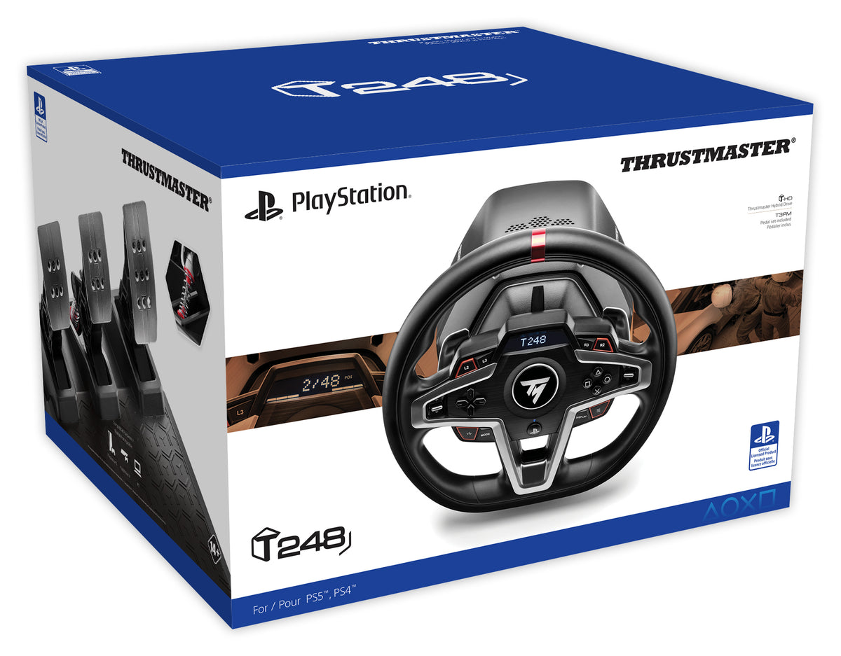 Thrustmaster T248 Schwarz USB Lenkrad + Pedale PC, PlayStation 4, PlayStation 5