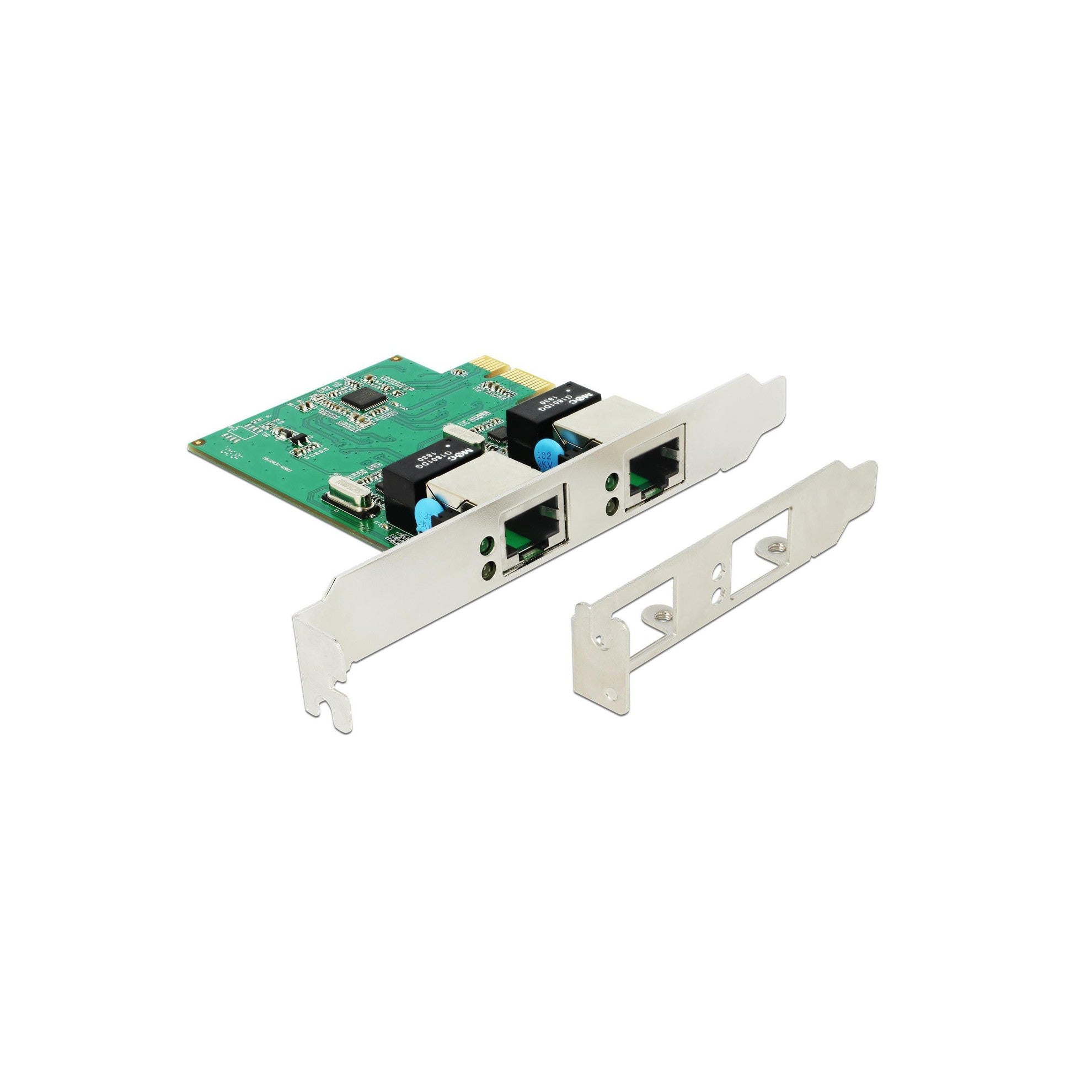 Delock PCI Express 2x RJ45, 1 Gbps