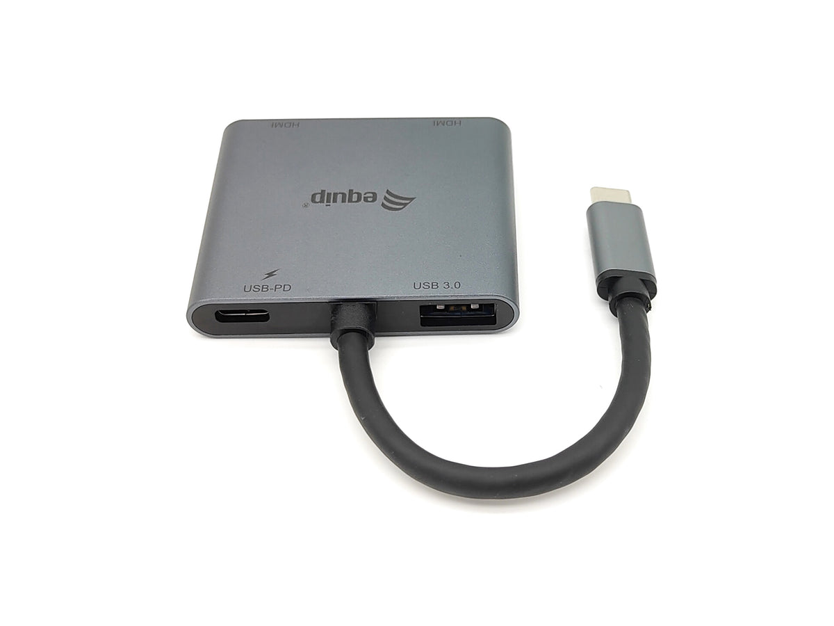 Equip USB-C 4-in-1 Dual-HDMI-Adapter, USB 3.0, 100W USB PD