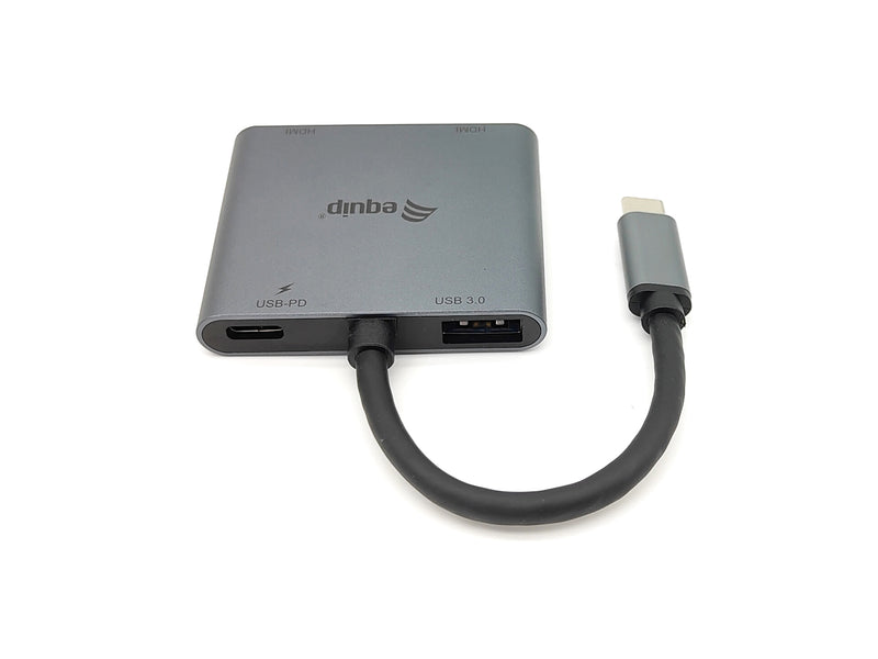 Equip USB-C 4-in-1 Dual-HDMI-Adapter, USB 3.0, 100W USB PD