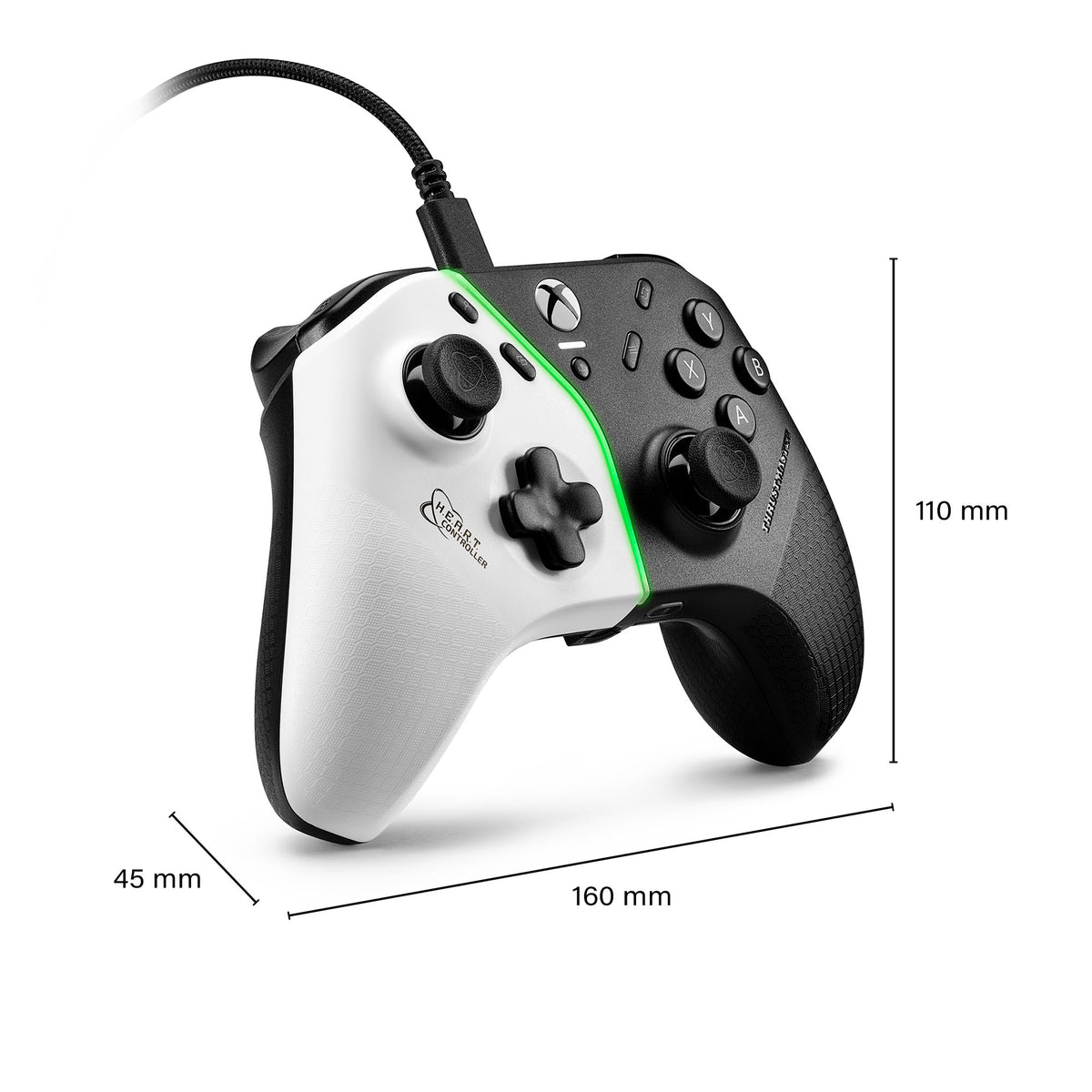 Thrustmaster H.E.A.R.T. Schwarz, Weiß USB Gamepad Digital PC, Xbox One, Xbox One S, Xbox One X, Xbox Series S, Xbox Series X