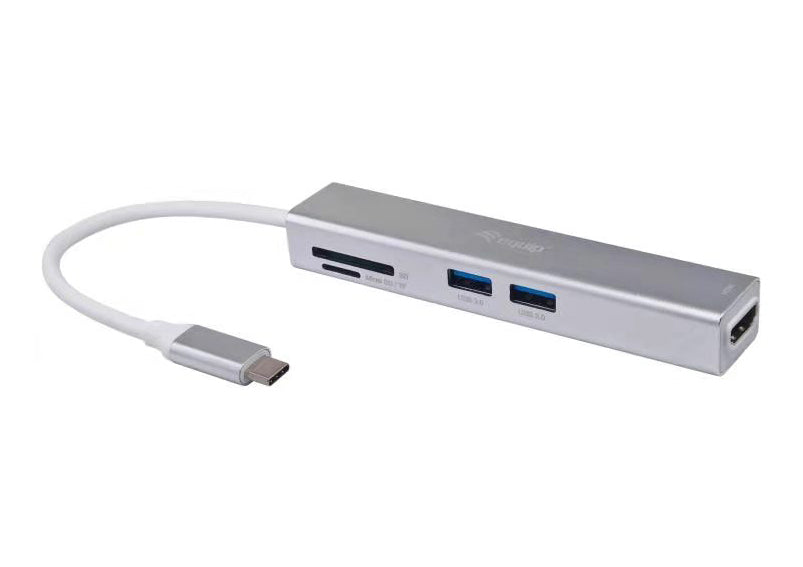 Equip 5-in-1-USB-C-Multifunktionale adapter, HDMI , USB 3.0, TF/Micro SD