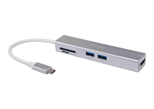 Equip 5-in-1-USB-C-Multifunktionale adapter, HDMI , USB 3.0, TF/Micro SD