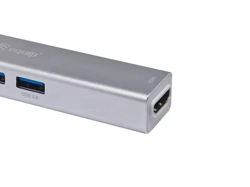 Equip 5-in-1-USB-C-Multifunktionale adapter, HDMI , USB 3.0, TF/Micro SD