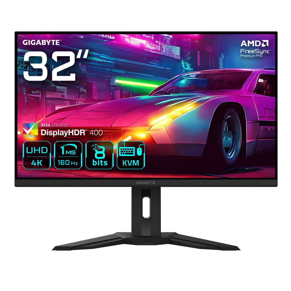 Monitor da gaming GIGABYTE M32UP da 31,5" UHD - 3840 x 2160, 160 Hz, 1 ms, 350 cd/m², AMD FreeSync Premium Pro, DisplayHDR 400, HDMI 2.1, DisplayPort 1.4