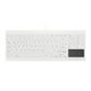 Tastiera medica Contour Design Active Key Contour QuickClean IP68 con touchpad, compatta, cablata, bianco, layout tedesco, C7412