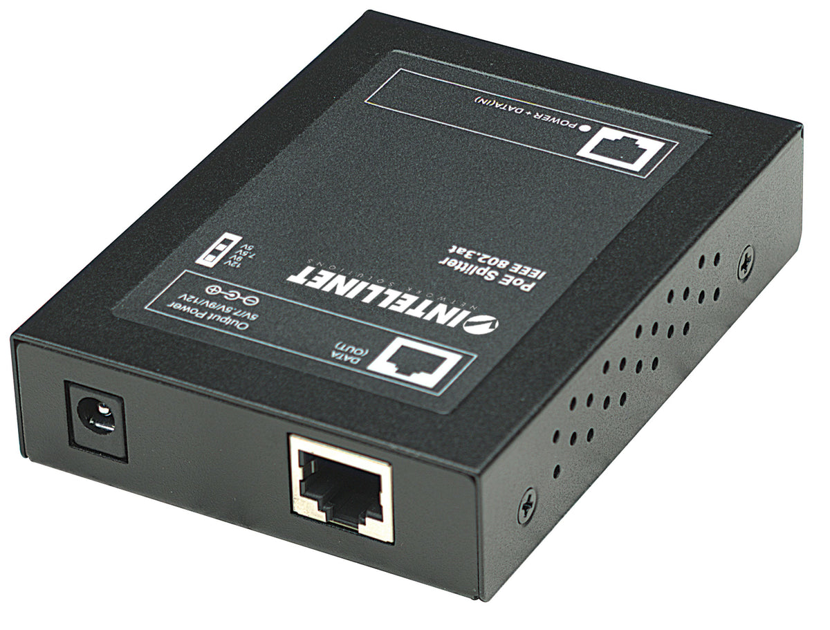 Intellinet PoE+ Splitter, IEEE802.3at mit 5 / 7,5 / 9 / 12 V DC Ausgangsspannung