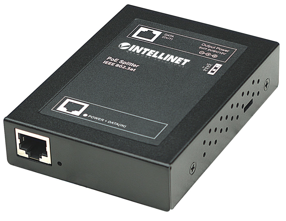 Intellinet PoE+ Splitter, IEEE802.3at avec tension de sortie 5 / 7,5 / 9 / 12 V CC